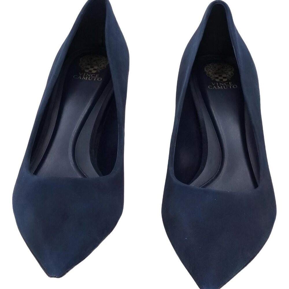 Vince Camuto Women's Kehlia Pointed-Toe Kitten Pump Deep Navy US 9M - Picture 5 of 6